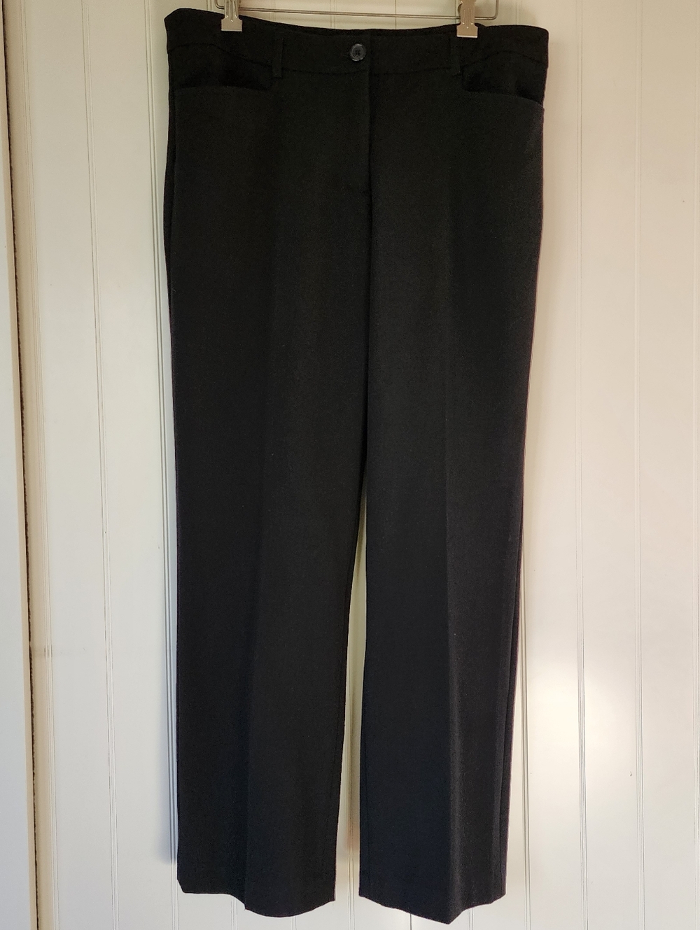 Hilary Radley Classic Black Straight-Leg Pants~12
